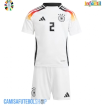 Camisa de time de futebol Alemanha Antonio Rudiger #2 Replicas 1º Equipamento Infantil Europeu 2024 Manga Curta (+ Calças curtas)